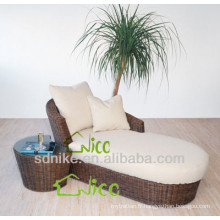 Rattan round sunbed